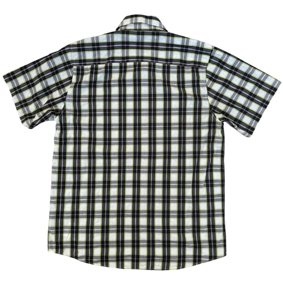 Dixxon Flannel Co. The Deuce Short Sleeve Plaid Shirt Mens Size L Green / White - Picture 2 of 8